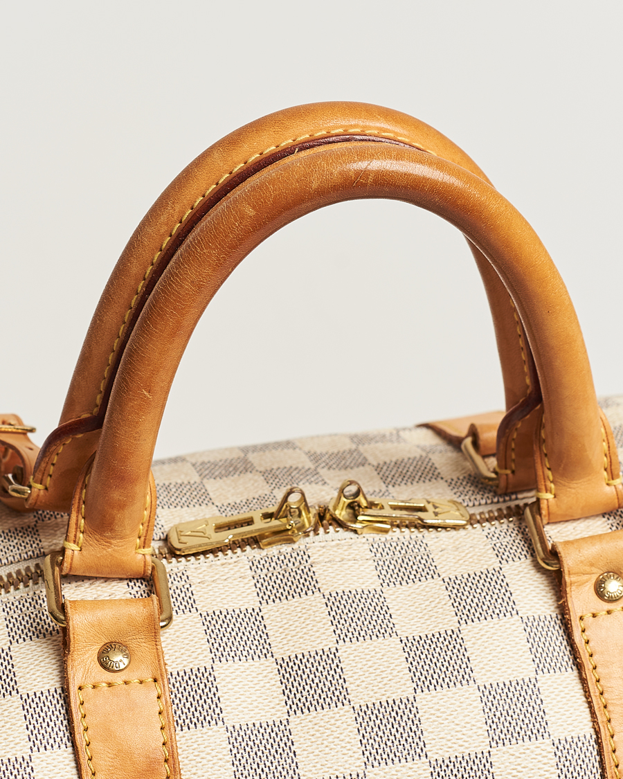 Homme | Louis Vuitton Pre-Owned Keepall 50 Bag Damier Azur | Louis Vuitton Pre-Owned | Keepall 50 Bag Damier Azur