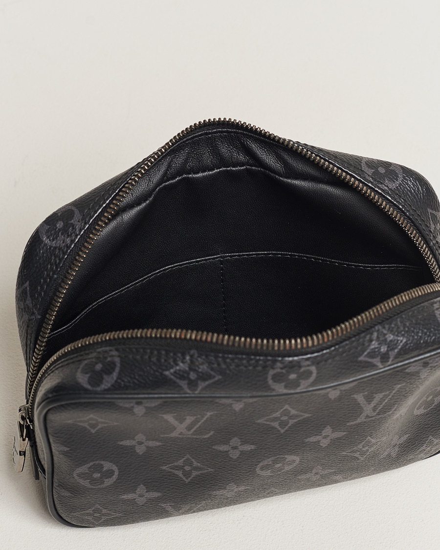 Homme | Louis Vuitton Pre-Owned Toiletry Bag PM Monogram Eclipse | Louis Vuitton Pre-Owned | Toiletry Bag PM Monogram Eclipse