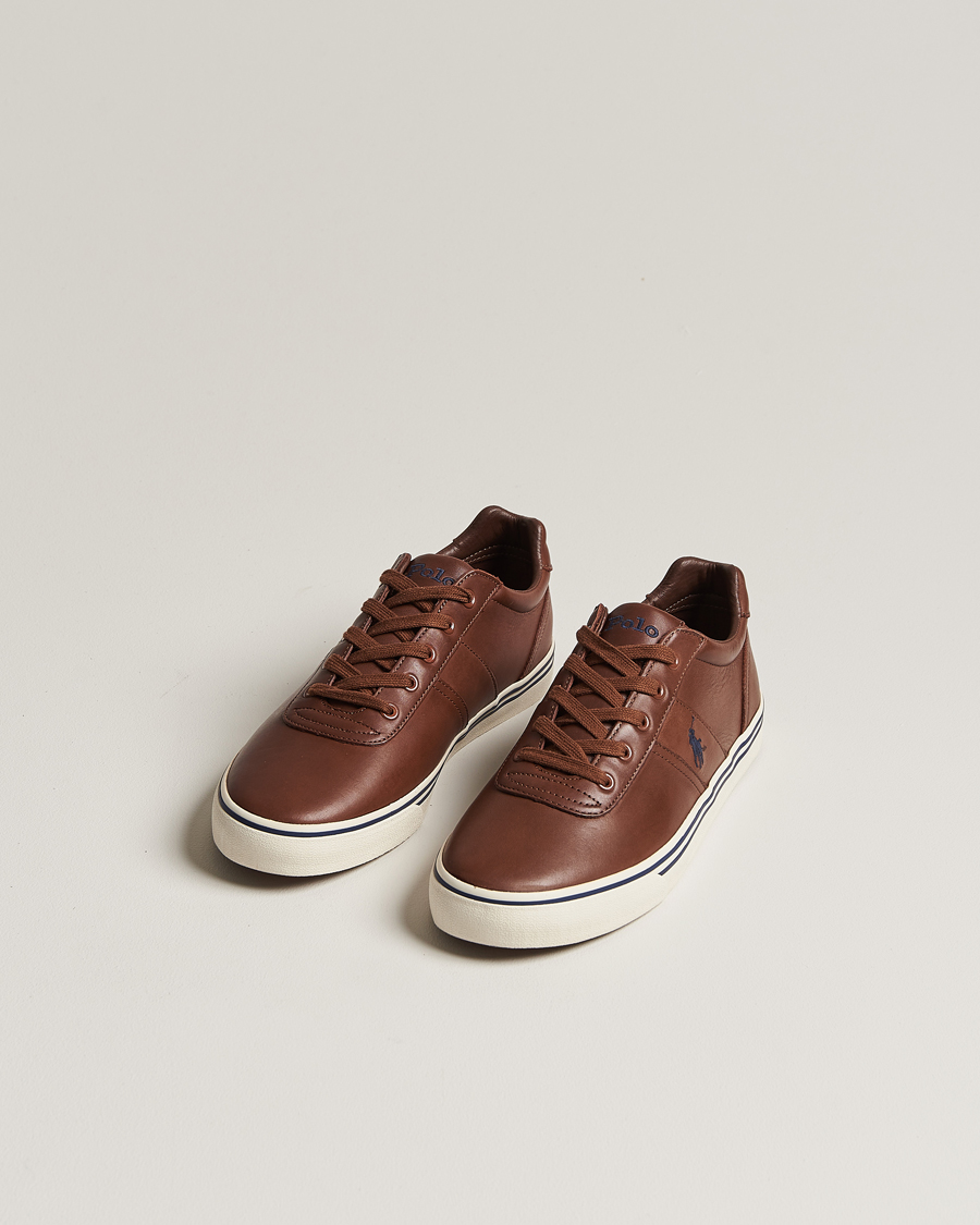 Homme |  | Polo Ralph Lauren | Hanford Leather Sneaker Tan