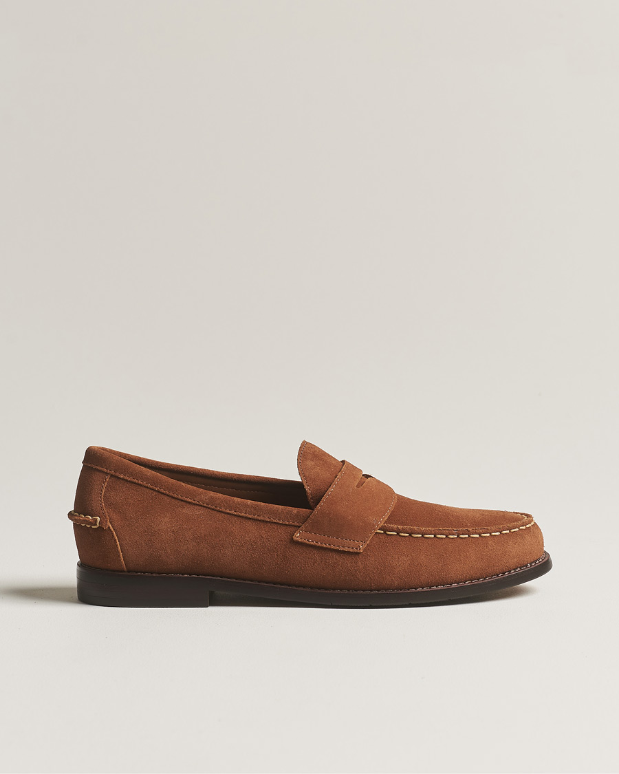 Homme | Polo Ralph Lauren Suede Penny Loafer Teak | Polo Ralph Lauren | Suede Penny Loafer Teak
