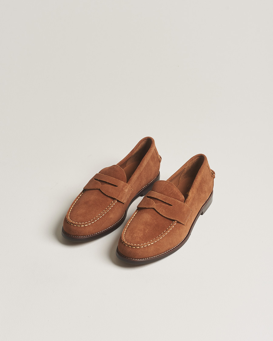 Homme | Polo Ralph Lauren Suede Penny Loafer Teak | Polo Ralph Lauren | Suede Penny Loafer Teak