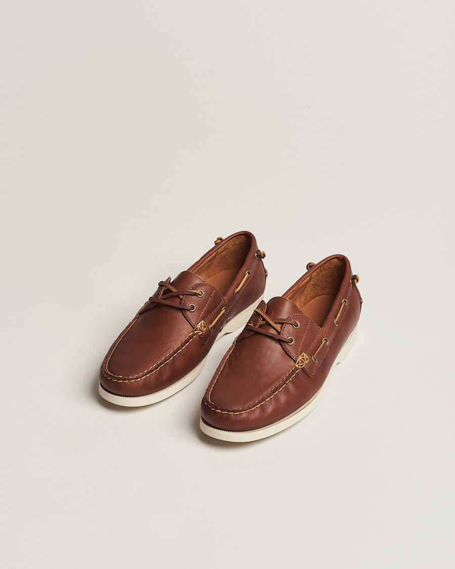 Homme | Chaussures Bateau | Polo Ralph Lauren | Merton Leather Boat Shoe Tan