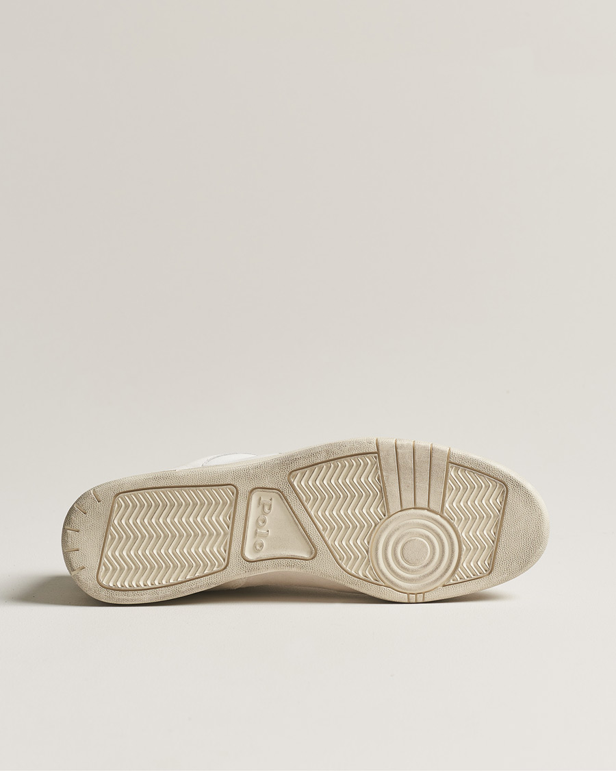 Homme | Polo Ralph Lauren Court Luxury Leather/Suede Sneaker White | Polo Ralph Lauren | Court Luxury Leather/Suede Sneaker White