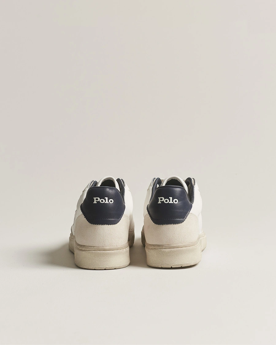 Homme | Polo Ralph Lauren Court Luxury Leather/Suede Sneaker White | Polo Ralph Lauren | Court Luxury Leather/Suede Sneaker White