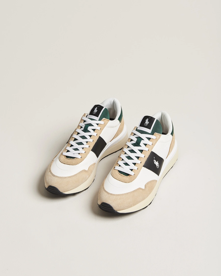 Men | Shoes | Polo Ralph Lauren | Train 89 Running Sneaker Suede/Mesh White