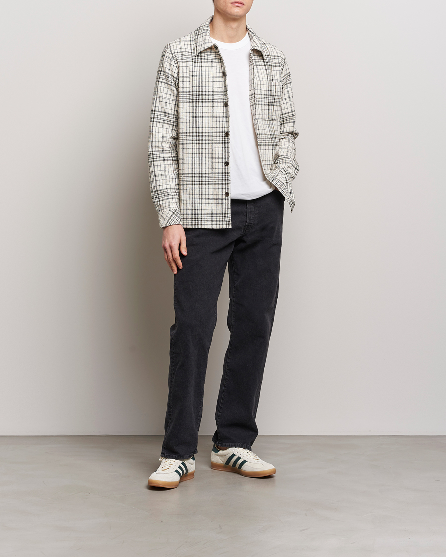 Homme | Chemises | Samsøe Samsøe | Taka Checked Overshirt Dusty Olive/White