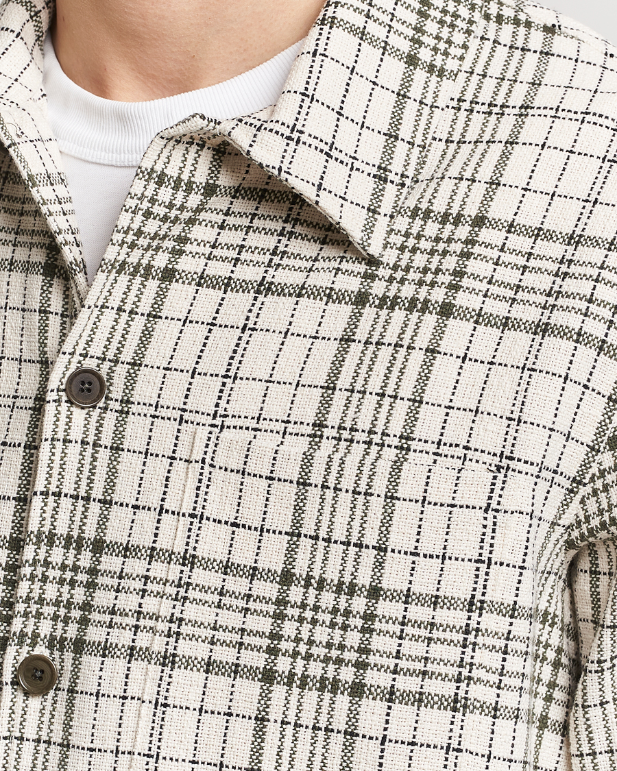 Homme | Chemises | Samsøe Samsøe | Taka Checked Overshirt Dusty Olive/White