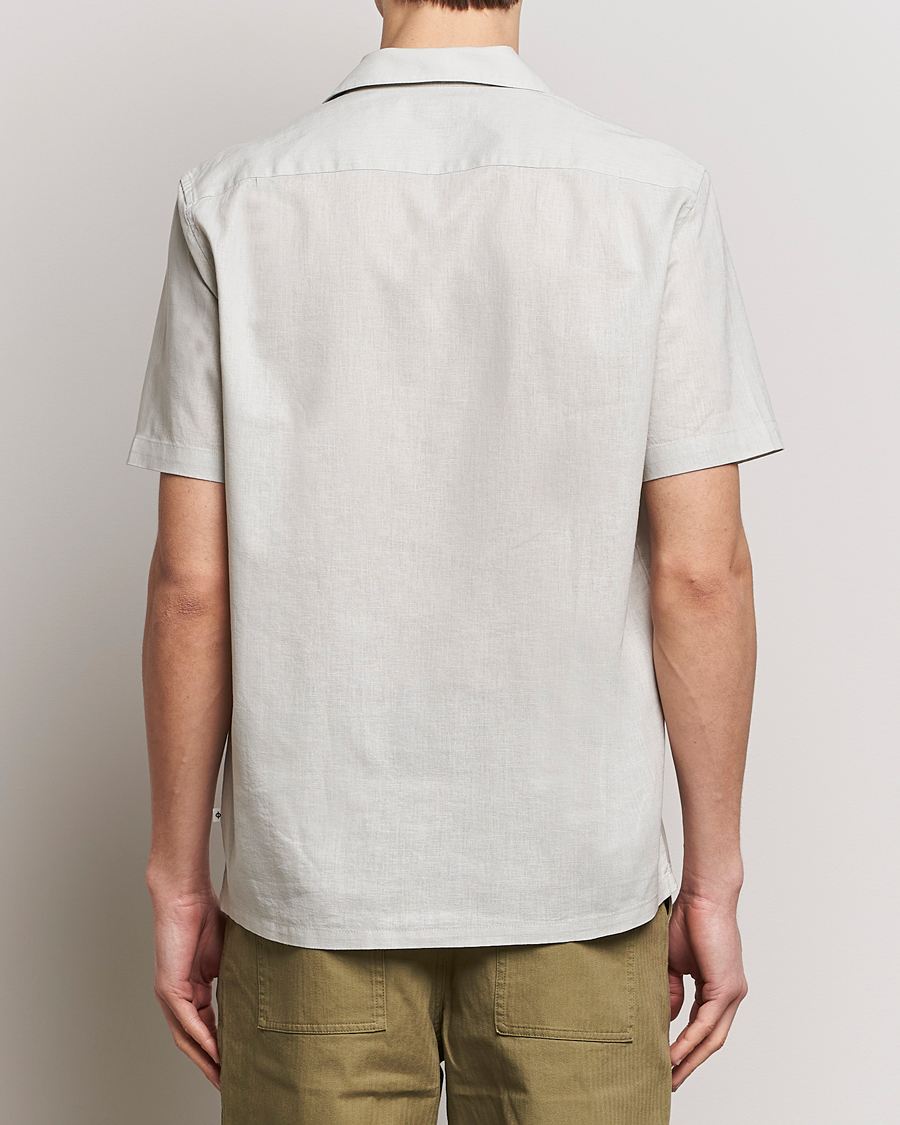 Homme | Chemises | Samsøe Samsøe | Avan Linen/Cotton Short Sleeve Shirt Moonstruck