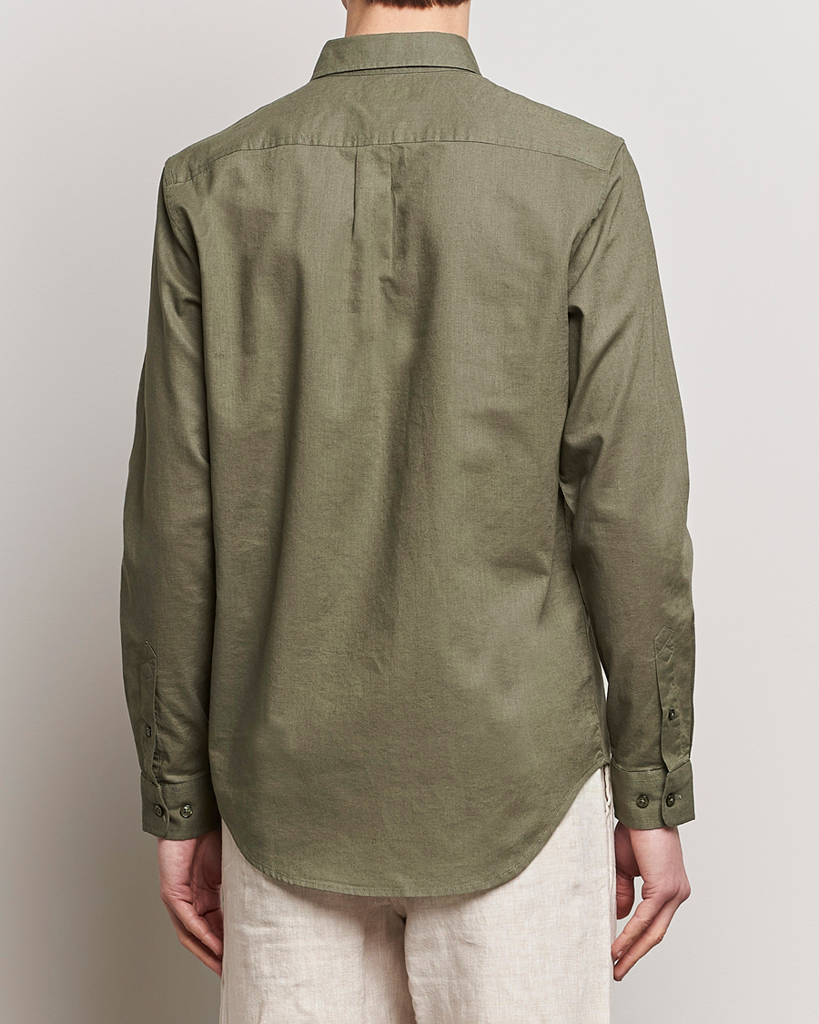 Homme | Chemises | Samsøe Samsøe | Liam Linen/Cotton Shirt Dusty Olive