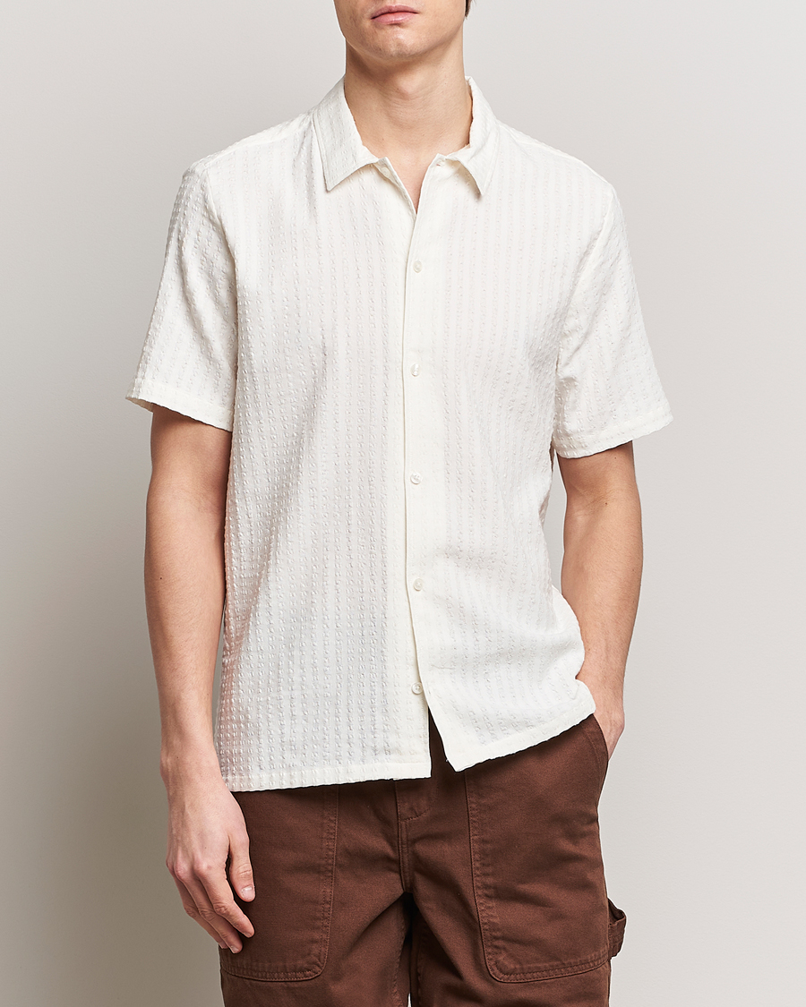 Homme | Chemises À Manches Courtes | Samsøe Samsøe | Avan Structured Short Sleeve Shirt White