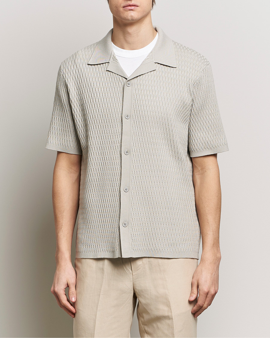 Homme | Sections | Samsøe Samsøe | Sagabin Resort Collar Short Sleeve Shirt Moonstruck