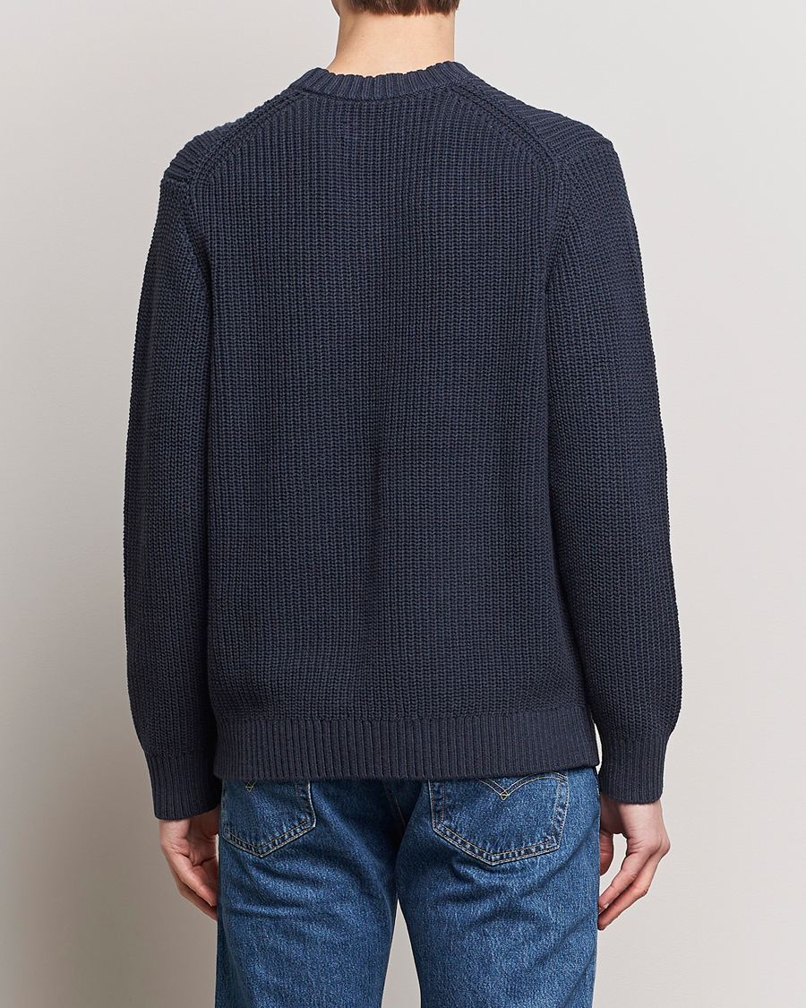 Homme | Pulls Et Tricots | Samsøe Samsøe | Samarius Cotton/Linen Knitted Sweater Salute Navy