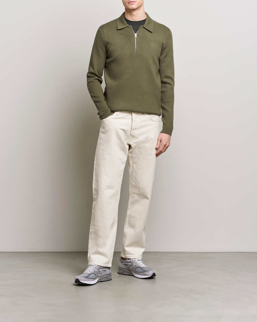 Homme | Pulls Et Tricots | Samsøe Samsøe | Guna Half Zip Dusty Olive