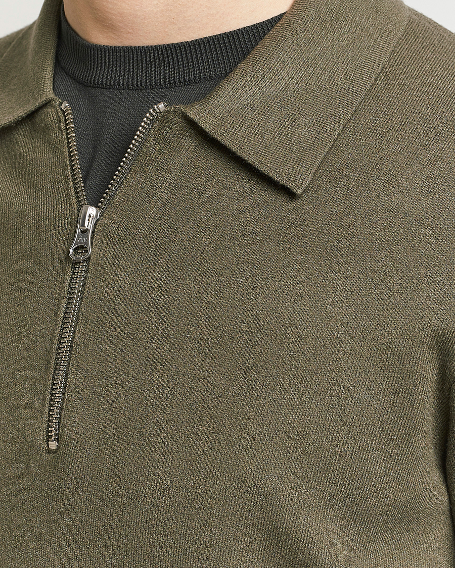 Homme | Pulls Et Tricots | Samsøe Samsøe | Guna Half Zip Dusty Olive