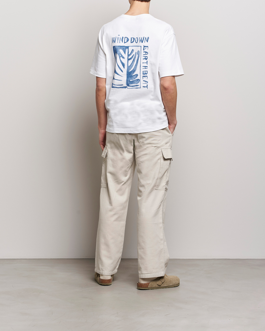 Homme | T-shirts | Samsøe Samsøe | Sawind Printed Crew Neck T-Shirt White