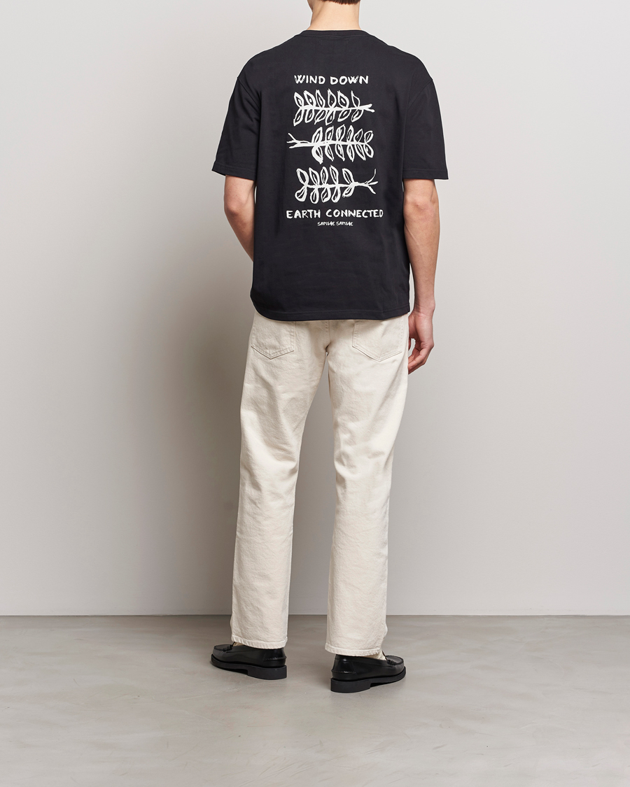 Homme | T-shirts | Samsøe Samsøe | Sawind Printed Crew Neck T-Shirt Black
