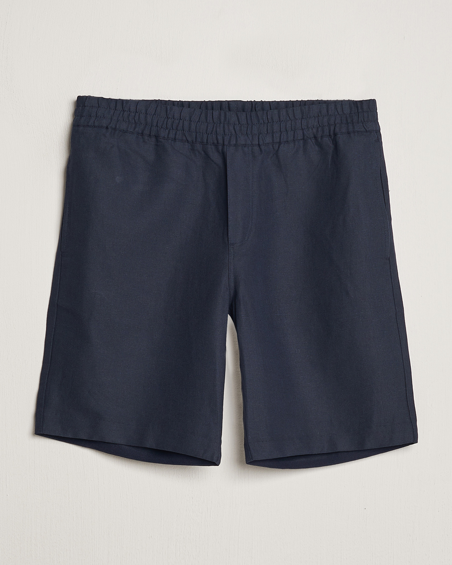 Homme | Shorts | Samsøe Samsøe | Smith Cotton/Linen Drawstring Shorts Salute Navy