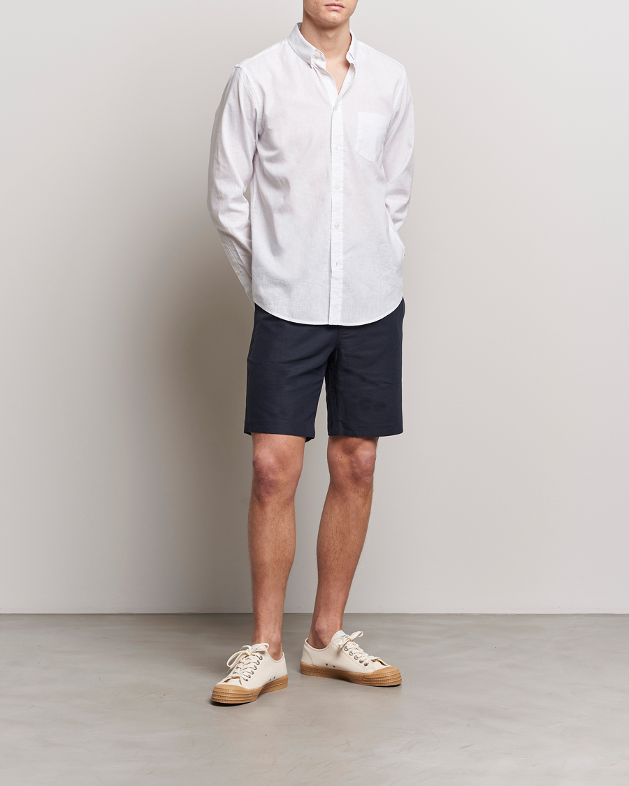 Homme | Shorts | Samsøe Samsøe | Smith Cotton/Linen Drawstring Shorts Salute Navy