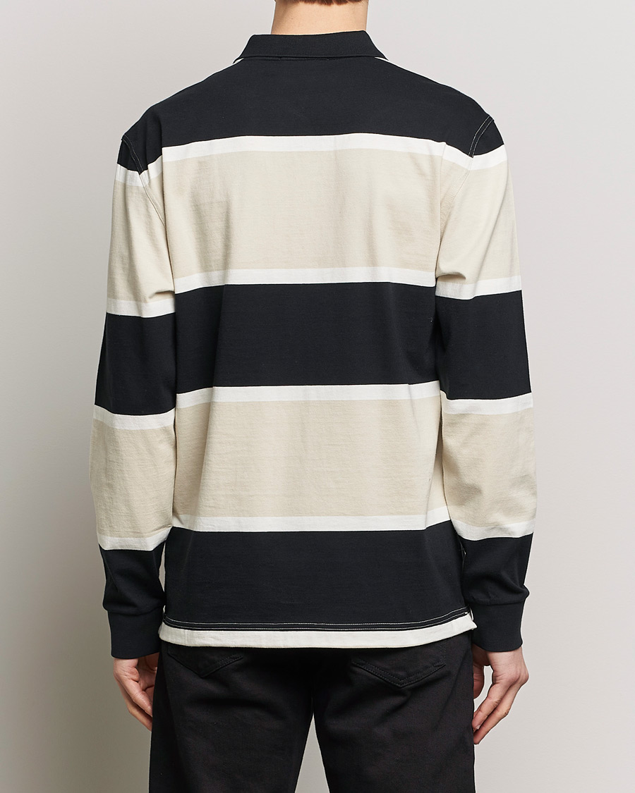 Homme | Pulls Et Tricots | Fred Perry | Relaxed Striped Rugby Shirt Oatameal/Black