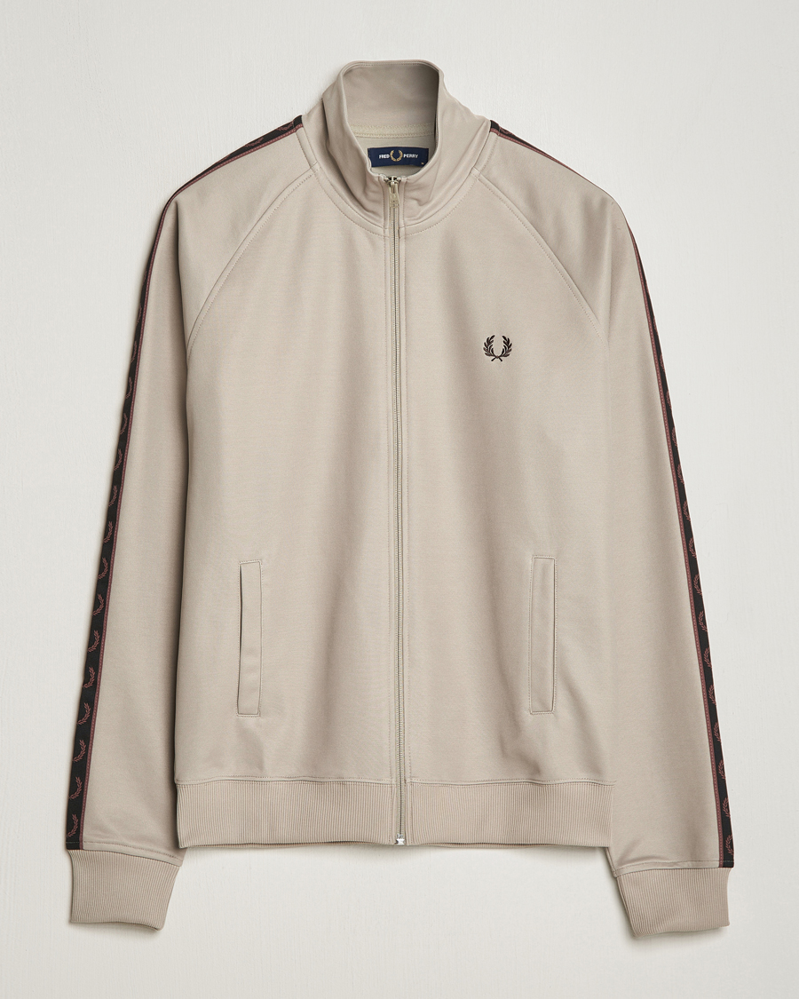 Homme | Pulls Et Tricots | Fred Perry | Taped Track Jacket Warm Grey