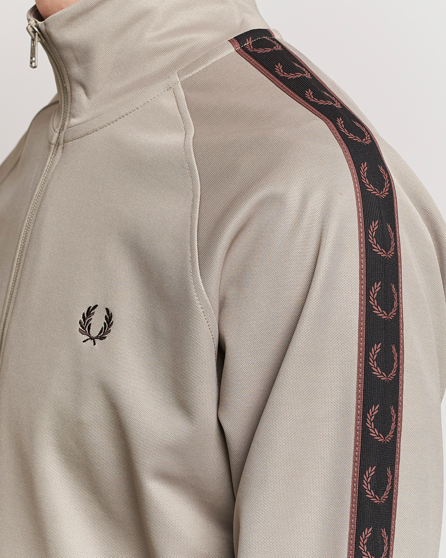 Homme | Pulls Et Tricots | Fred Perry | Taped Track Jacket Warm Grey