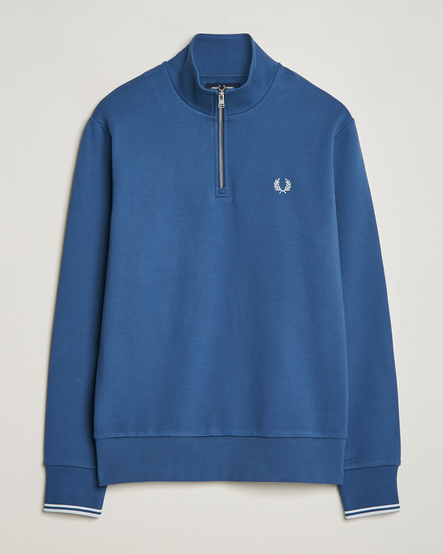 Homme | Pulls Et Tricots | Fred Perry | Half Zip Sweatshirt Midnight Blue