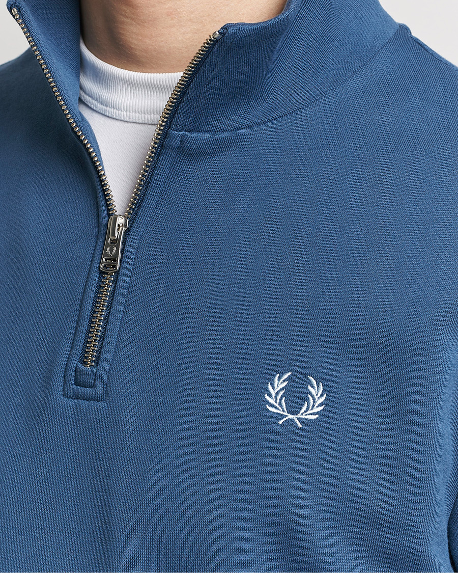 Homme | Pulls Et Tricots | Fred Perry | Half Zip Sweatshirt Midnight Blue