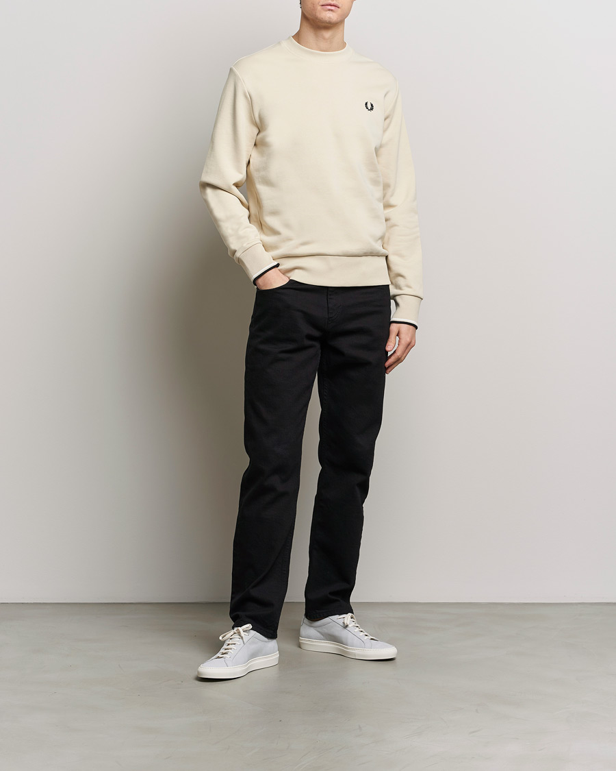 Homme | Pulls Et Tricots | Fred Perry | Crew Neck Sweatshirt Oatmeal