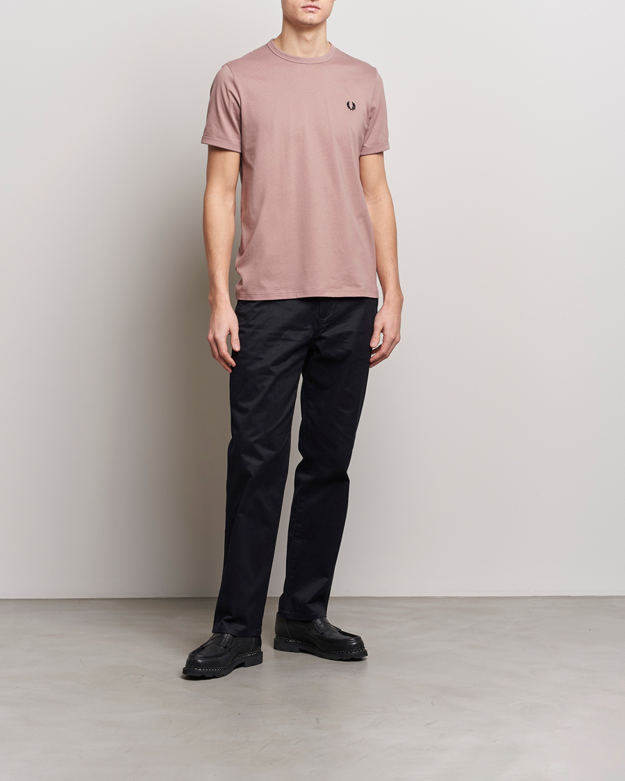 Homme | T-shirts | Fred Perry | Ringer T-Shirt Dusty Pink