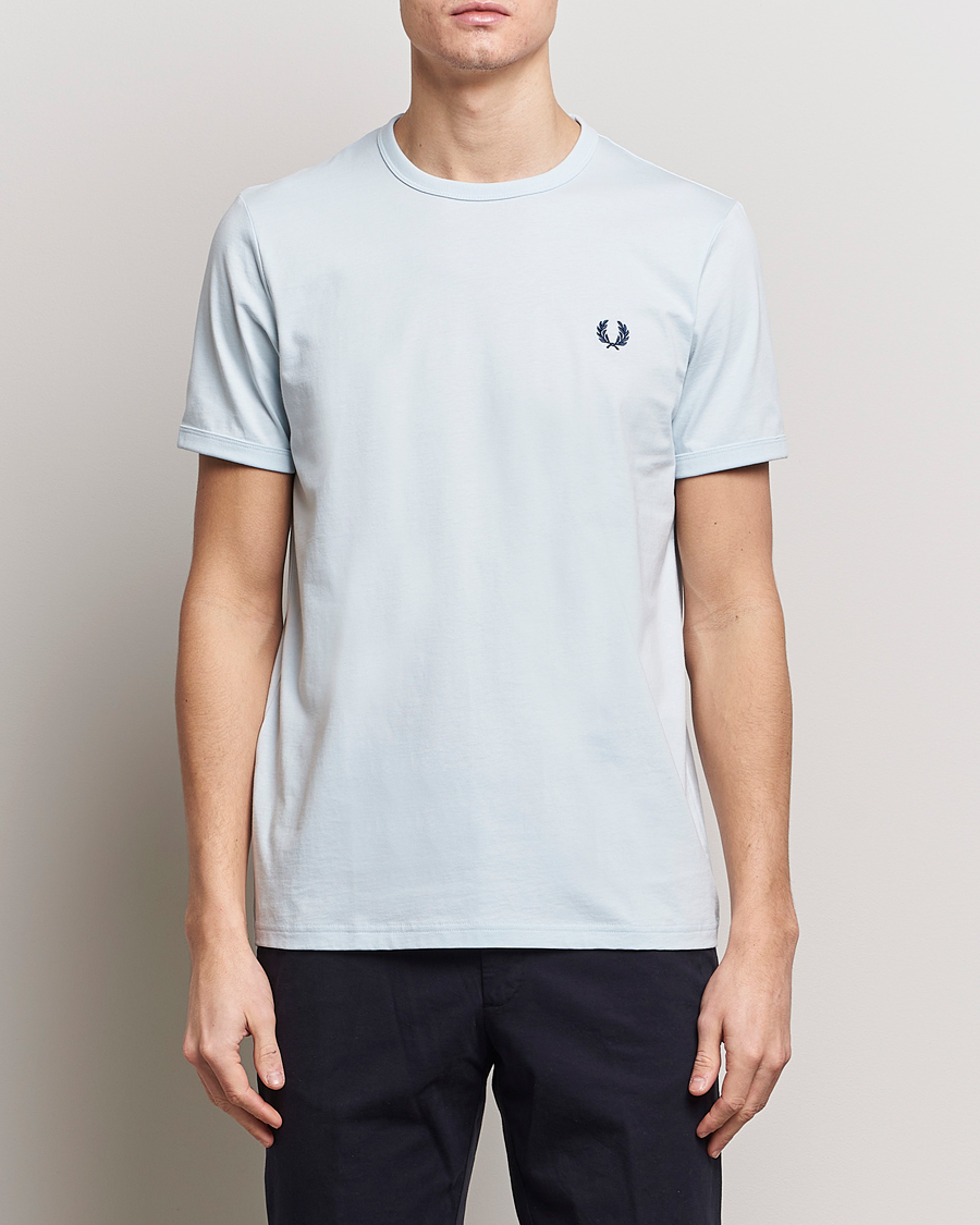 Homme | T-shirts À Manches Courtes | Fred Perry | Ringer T-Shirt Light Ice