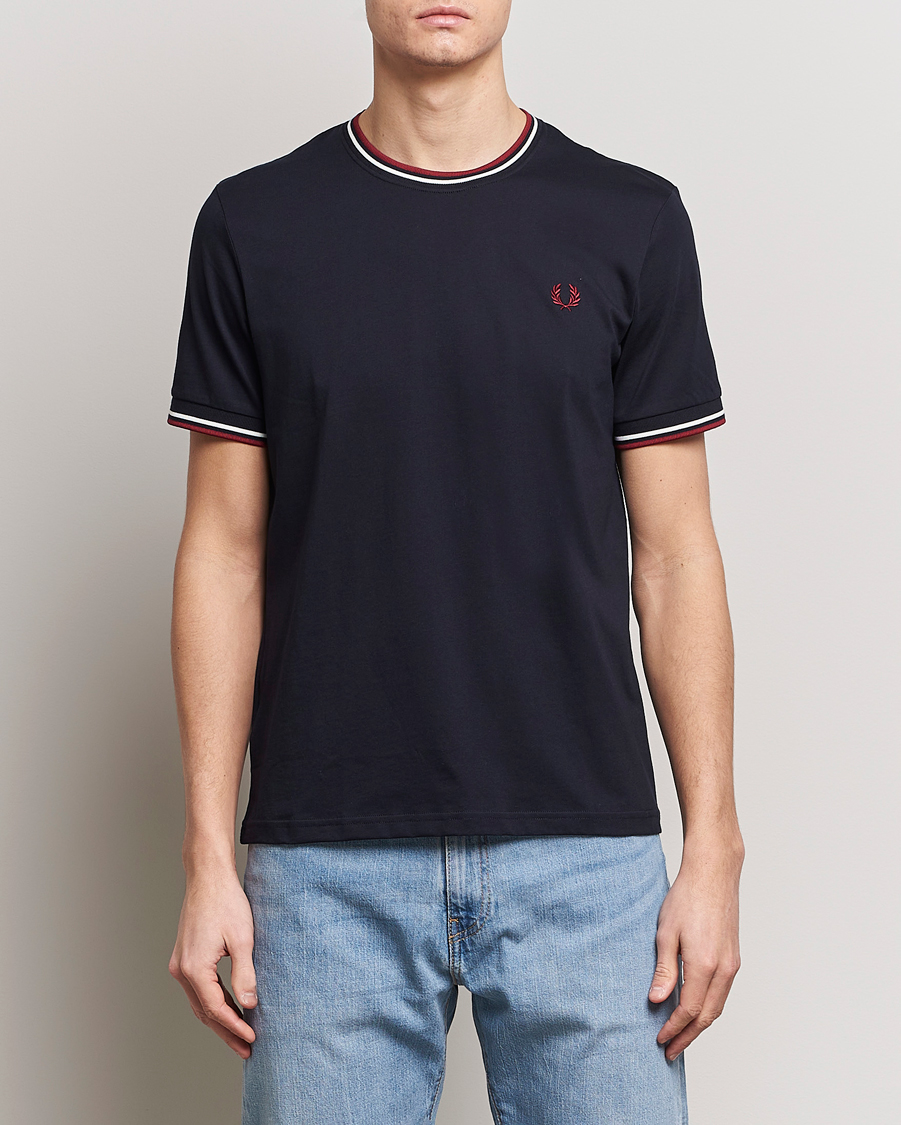 Homme | T-shirts À Manches Courtes | Fred Perry | Twin Tipped T-Shirt Navy
