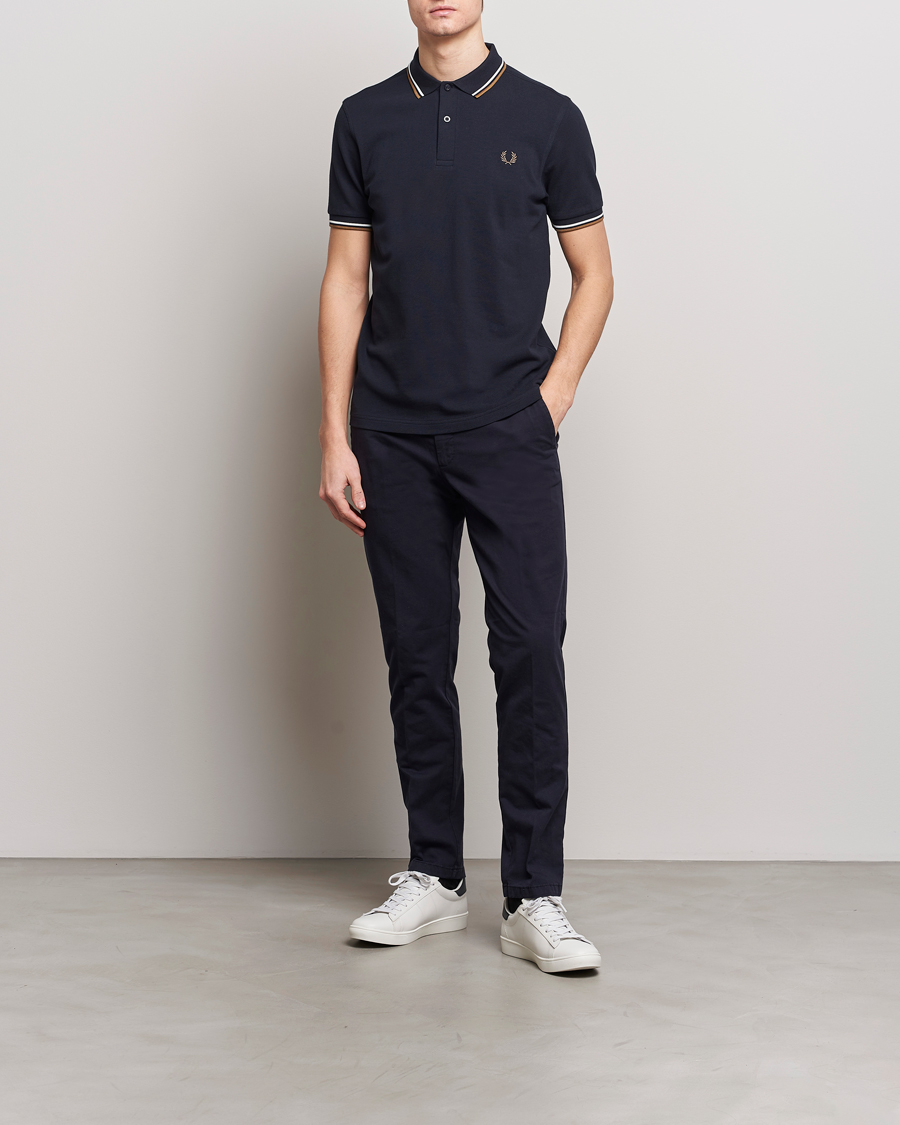 Homme | Polos | Fred Perry | Twin Tipped Polo Shirt Navy