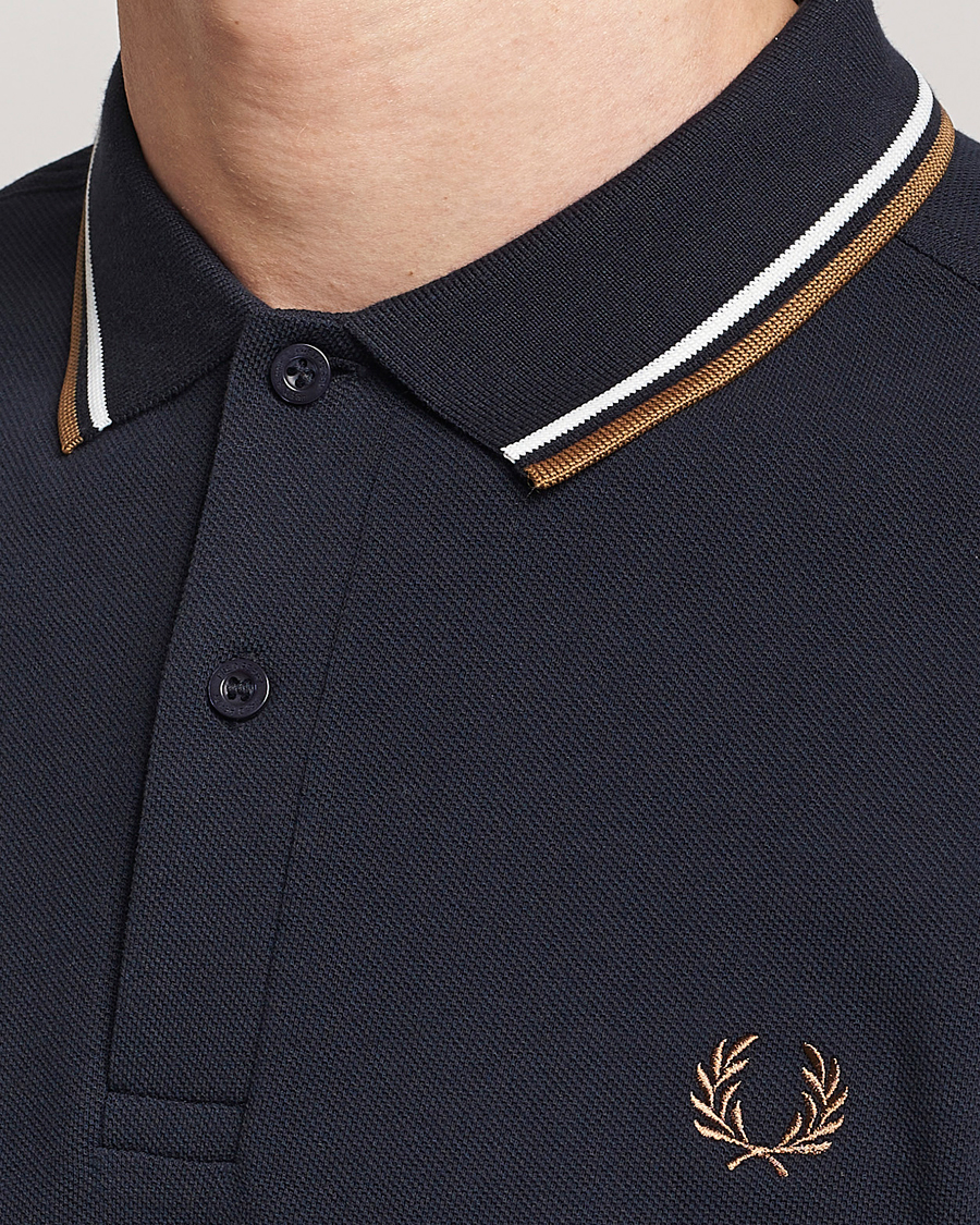 Homme | Polos | Fred Perry | Twin Tipped Polo Shirt Navy