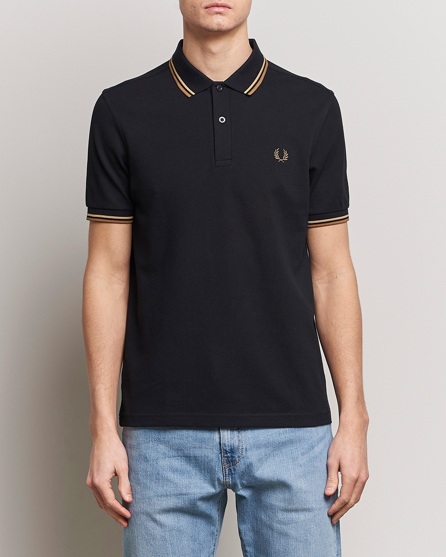 Homme | Polos À Manches Courtes | Fred Perry | Twin Tipped Polo Shirt Black