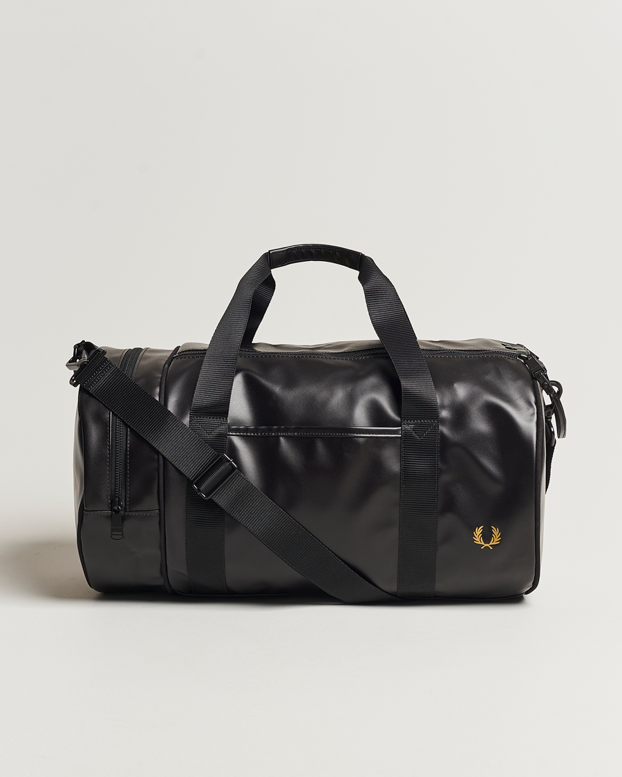 Homme | Sacs | Fred Perry | Tonal Classic Barrel Bag Black/Gold