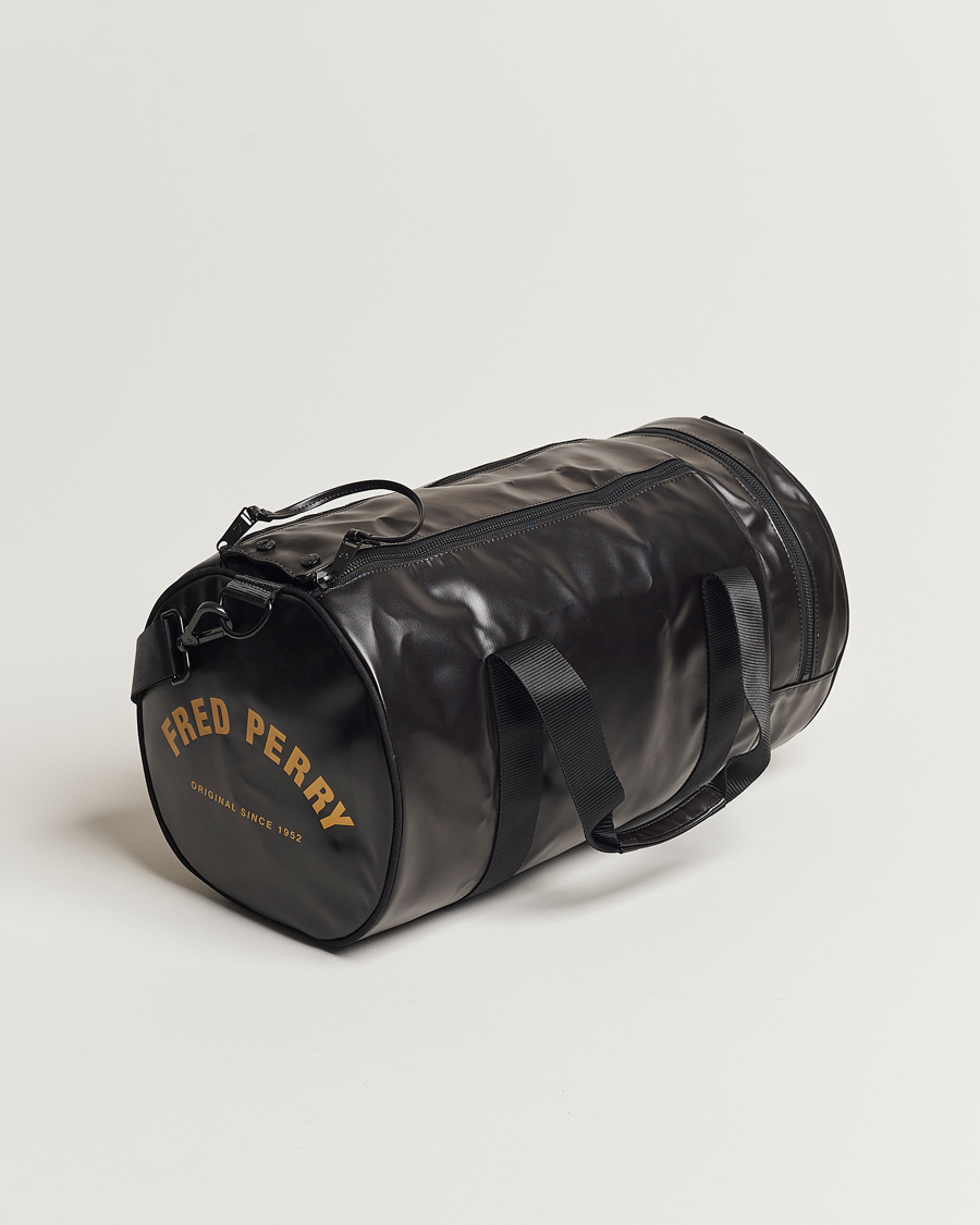 Homme | Sacs | Fred Perry | Tonal Classic Barrel Bag Black/Gold