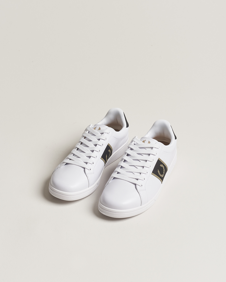 Homme | Baskets | Fred Perry | B721 Leather Sneaker White/Warm Grey