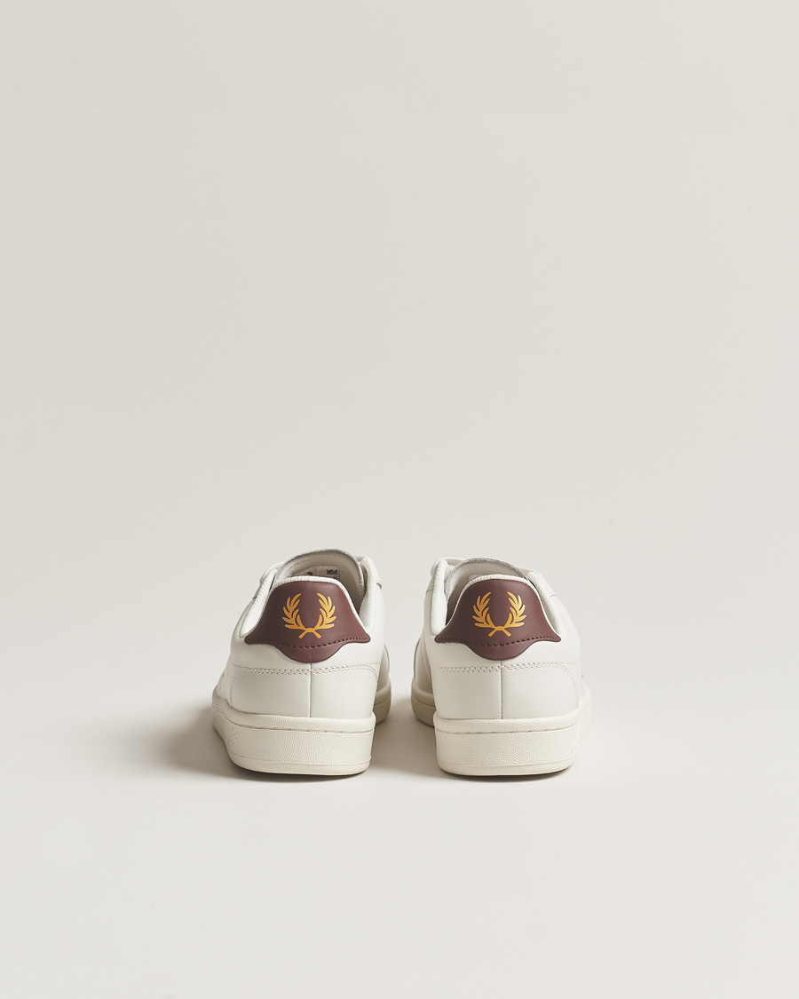 Homme | Fred Perry B721 Leather Sneaker Porcelain/Brick Red | Fred Perry | B721 Leather Sneaker Porcelain/Brick Red