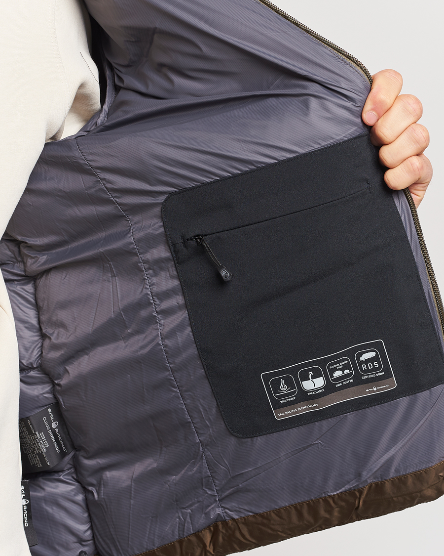 Homme | Manteaux Et Vestes | Sail Racing | Cloud Down Hooded Jacket Dusty Green