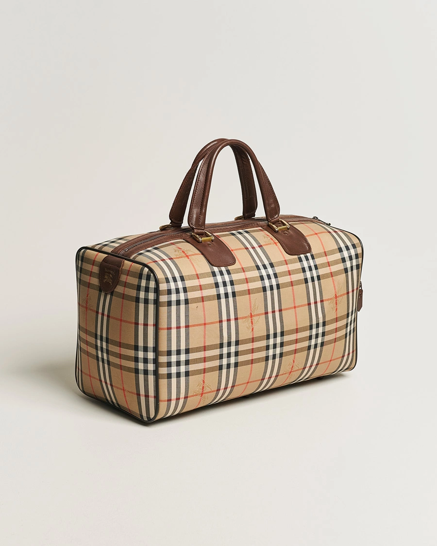 Homme |  | Burberry Pre-Owned | Duffle Bag Haymarket Check