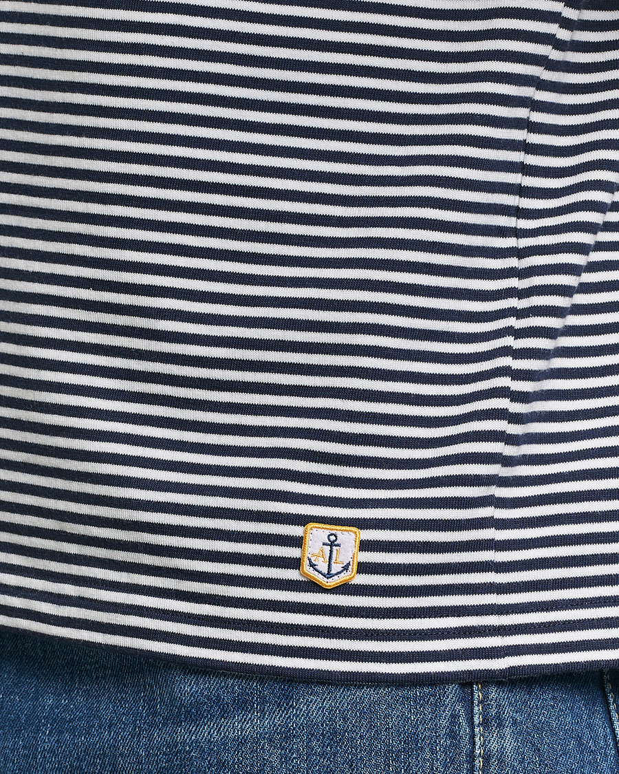 Homme | T-shirts | Armor-lux | Callac Héritage Stripe T-Shirt Deep Marine/Milk