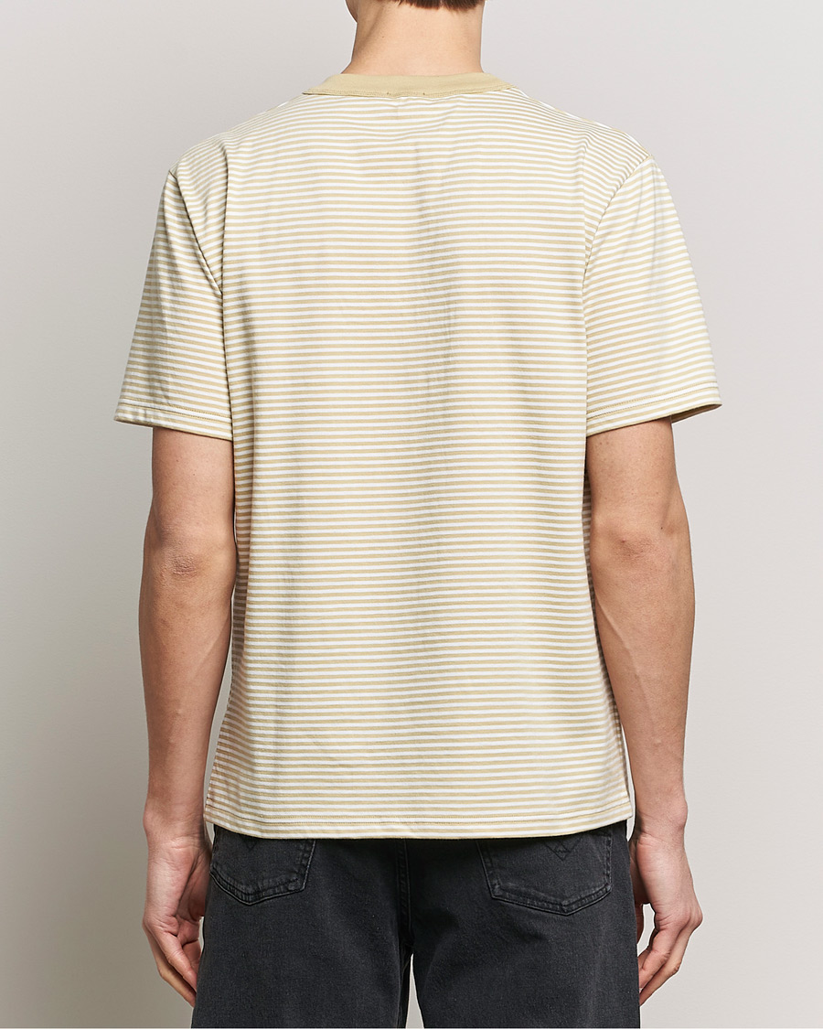 Homme | T-shirts | Armor-lux | Callac Héritage Stripe T-Shirt Pale Olive/Milk