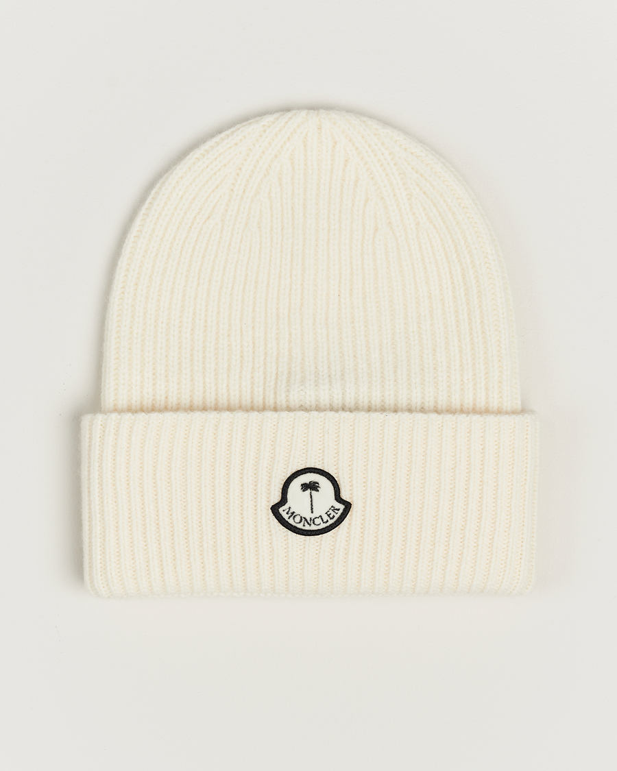 Homme | Moncler Genius Rib Knit Beanie Off White | Moncler Genius | Rib Knit Beanie Off White