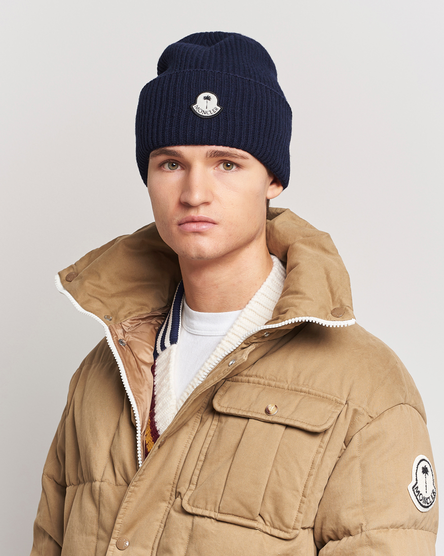 Homme | Moncler Genius Rib Knit Beanie Navy | Moncler Genius | Rib Knit Beanie Navy