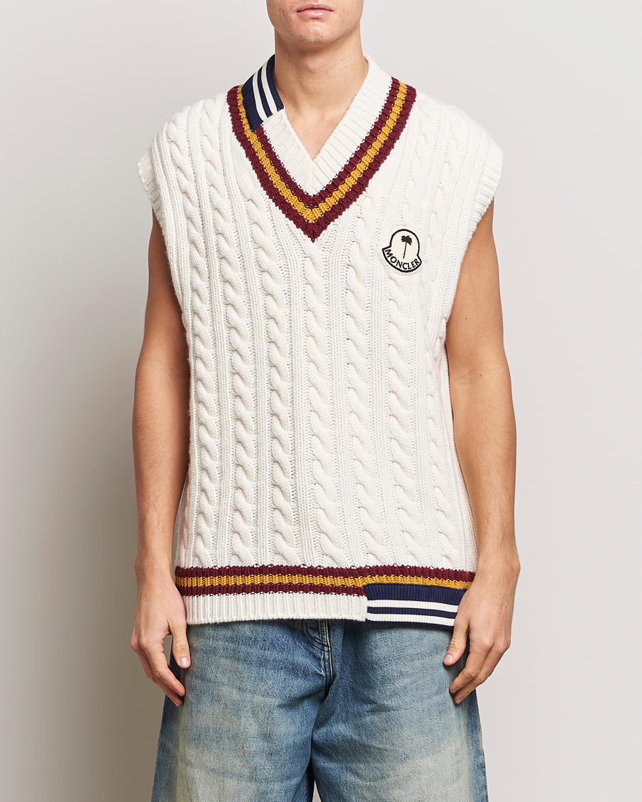 Homme | Pulls Et Tricots | Moncler Genius | Patchwork Crickett Vest Off White