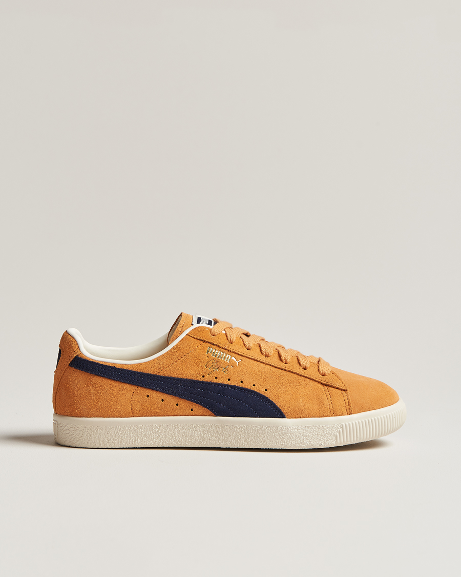 Homme | Puma Clyde OG Suede Sneaker Clementine/Navy | Puma | Clyde OG Suede Sneaker Clementine/Navy