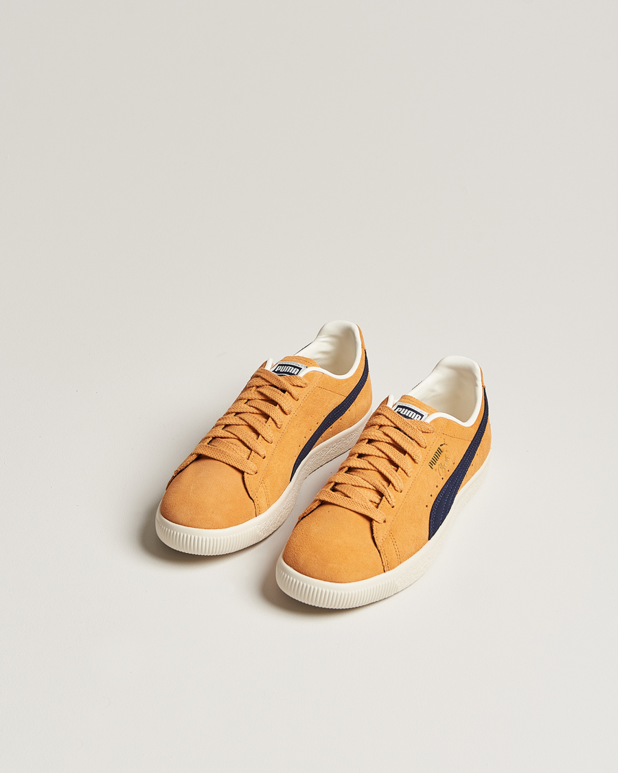 Homme | Puma Clyde OG Suede Sneaker Clementine/Navy | Puma | Clyde OG Suede Sneaker Clementine/Navy