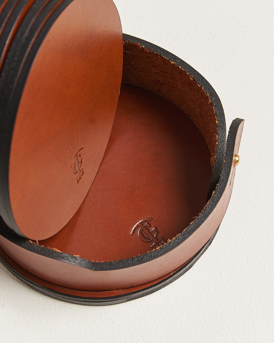 Homme | Pour La Maison | Tärnsjö Garveri | Leather Coaster Set 006 Light Brown