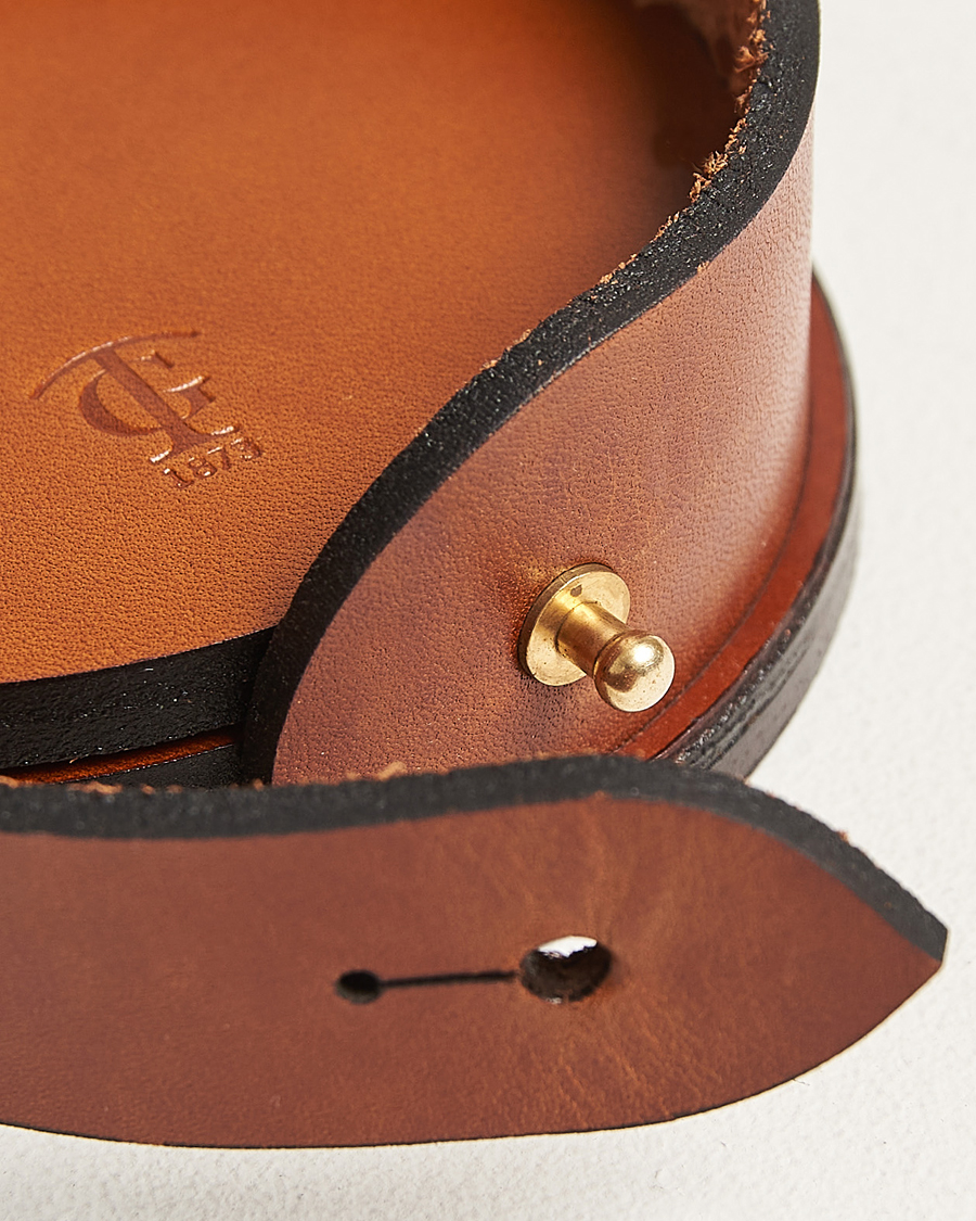 Homme | Pour La Maison | Tärnsjö Garveri | Leather Coaster Set 006 Light Brown