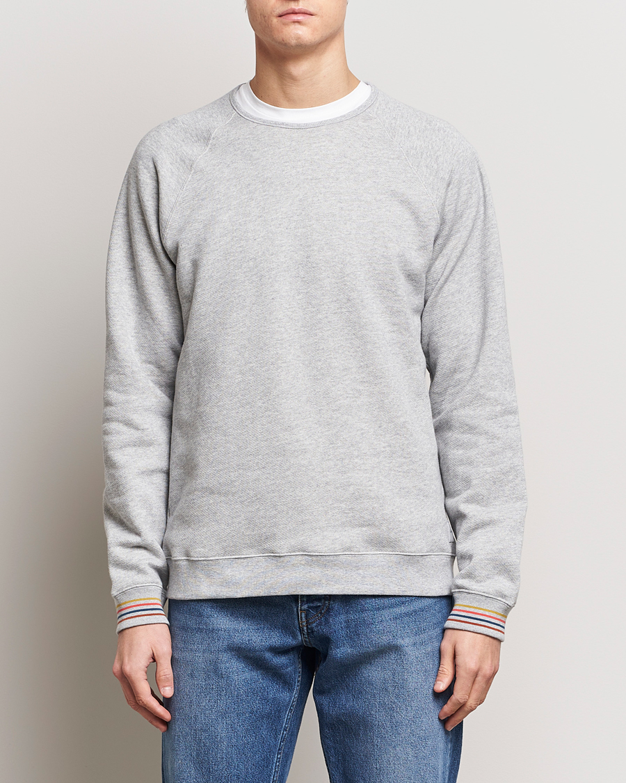 Homme |  | Paul Smith | Artist Rib Crew Neck Sweatshirt Grey Melange